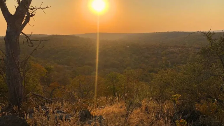 sunset in kruger park