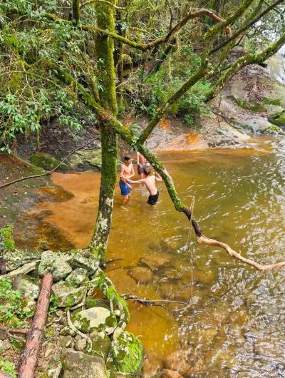 the only type of bathing on trail